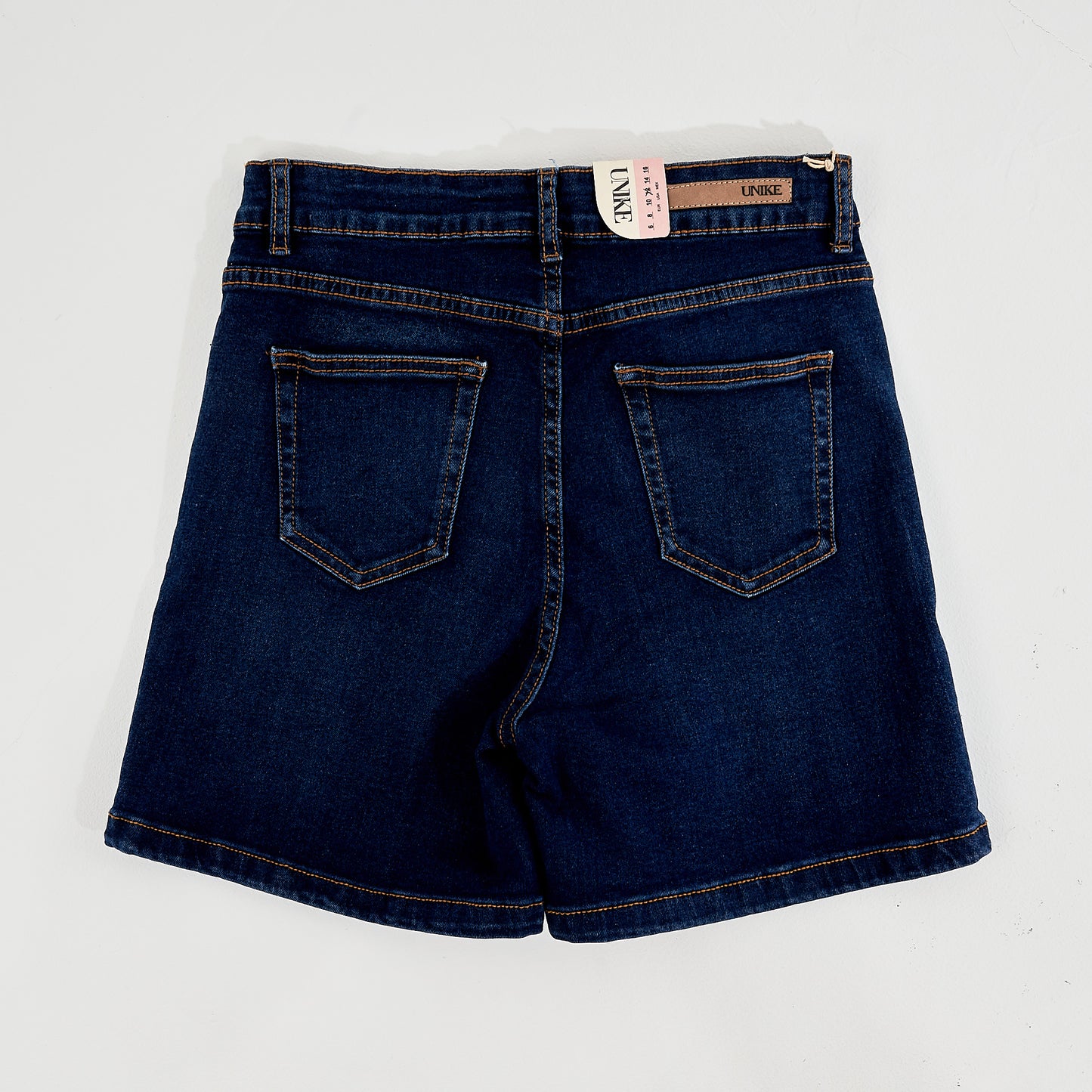 Bermuda Jeans Strech Azul Osc Dama Unk