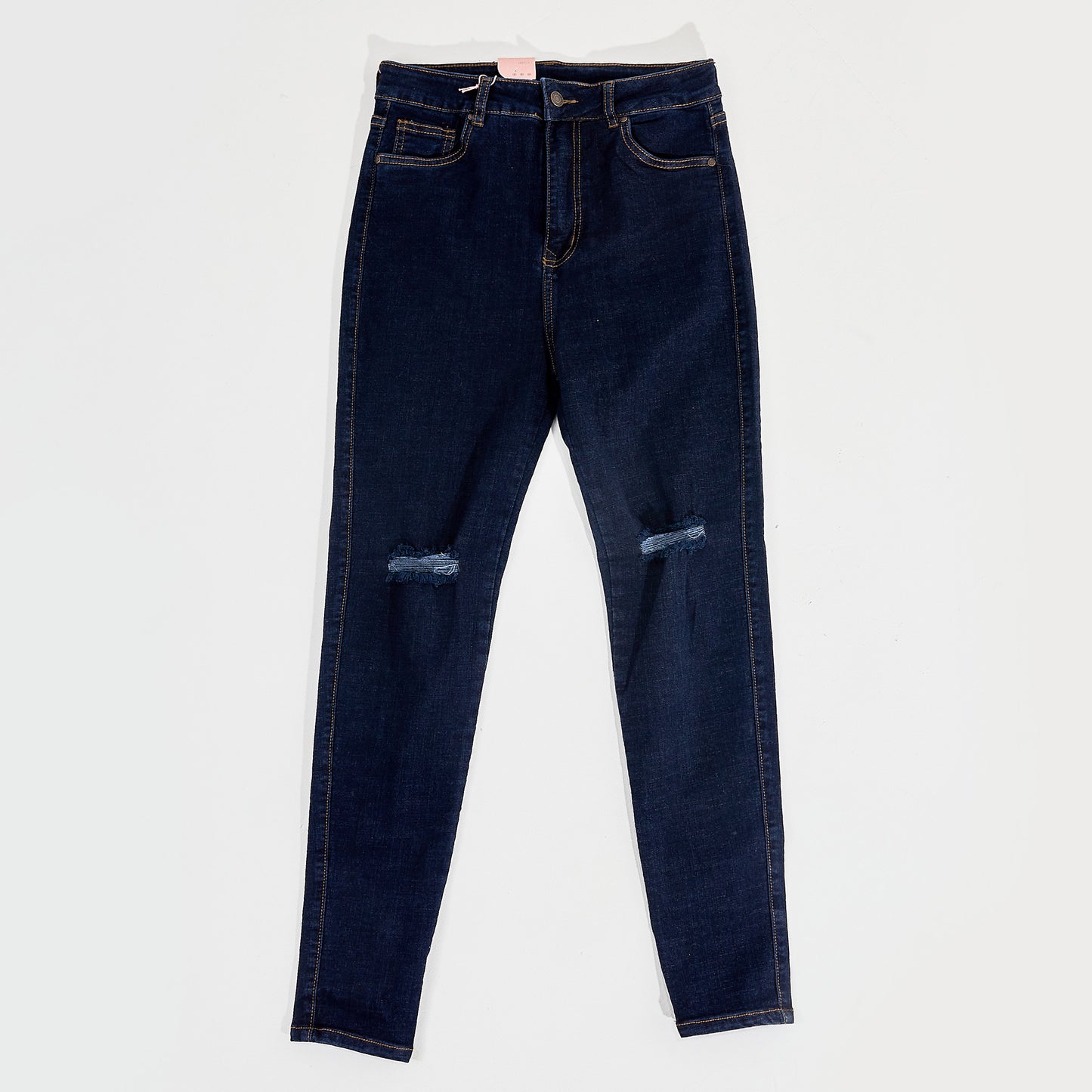 Jeans Dama Azul Oscuro Roto rodilla Unk