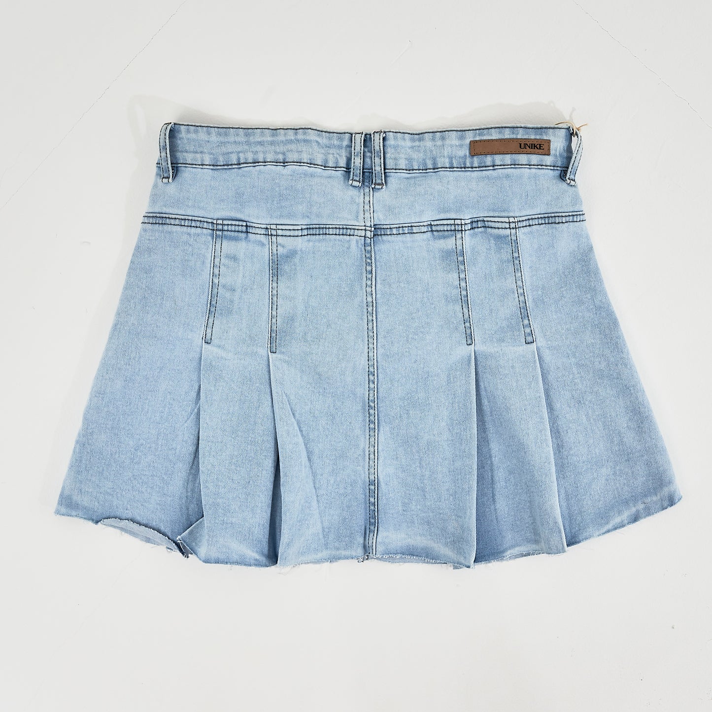 Falda Pliegues Jeans Claro Unk