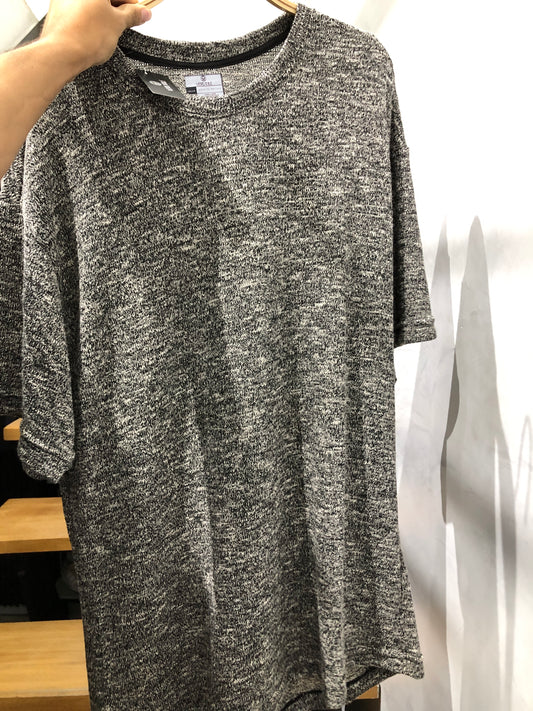 Camiseta Oversized jaspe gris raton