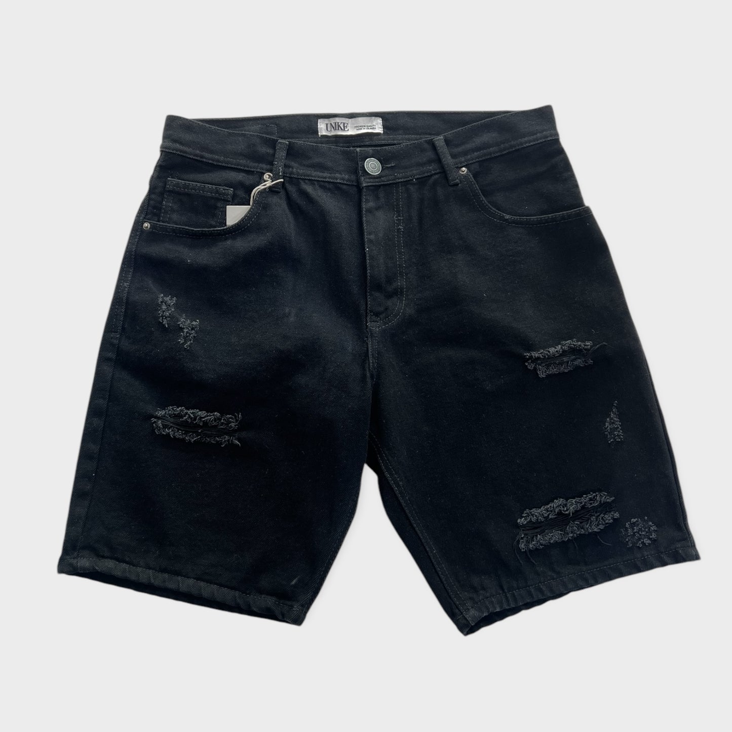 Bermuda Denim Negra Rota Unk