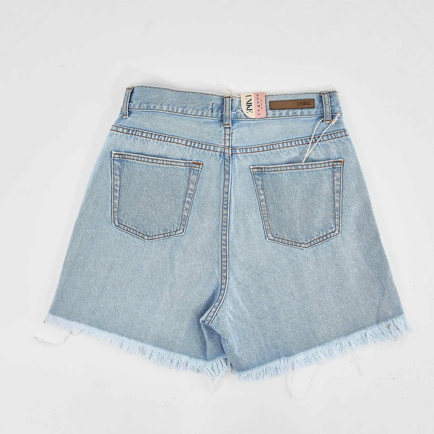 Bermuda dama flecos clara