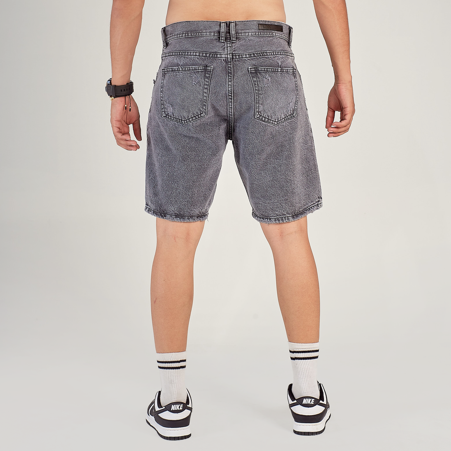 Bermuda Denim Gris Desgastada Unk