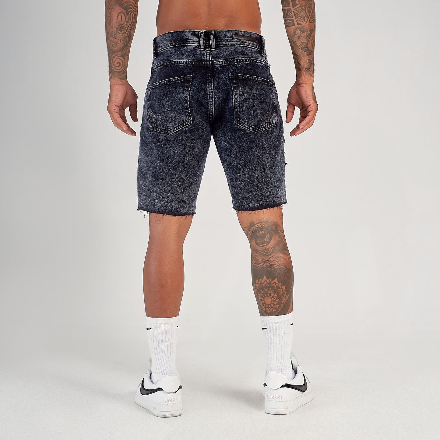 Bermuda Denim Negra Rota Unk