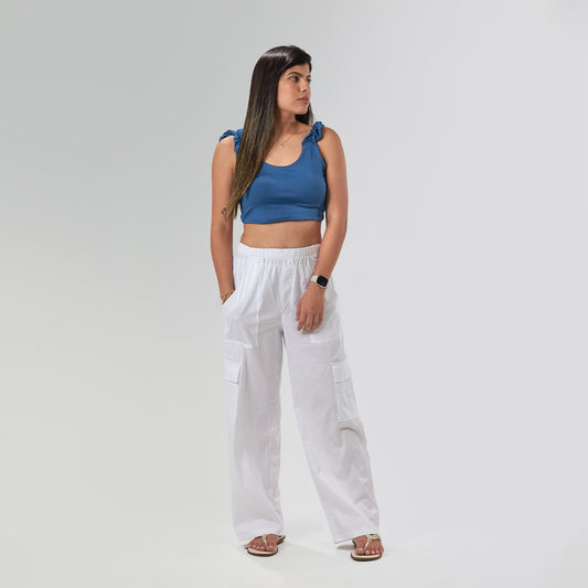 Pantalón cargo tela