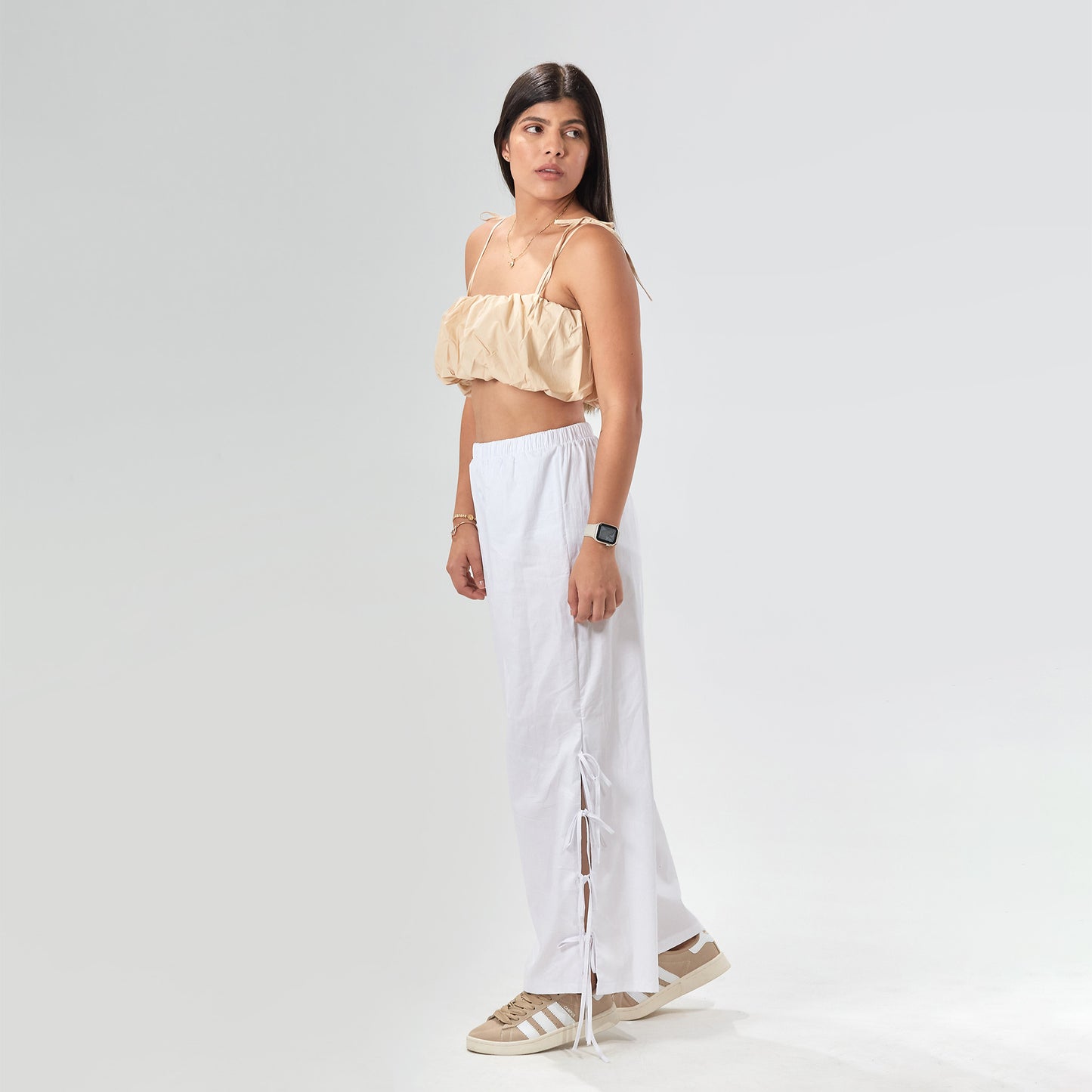 Pantalón lazos tela