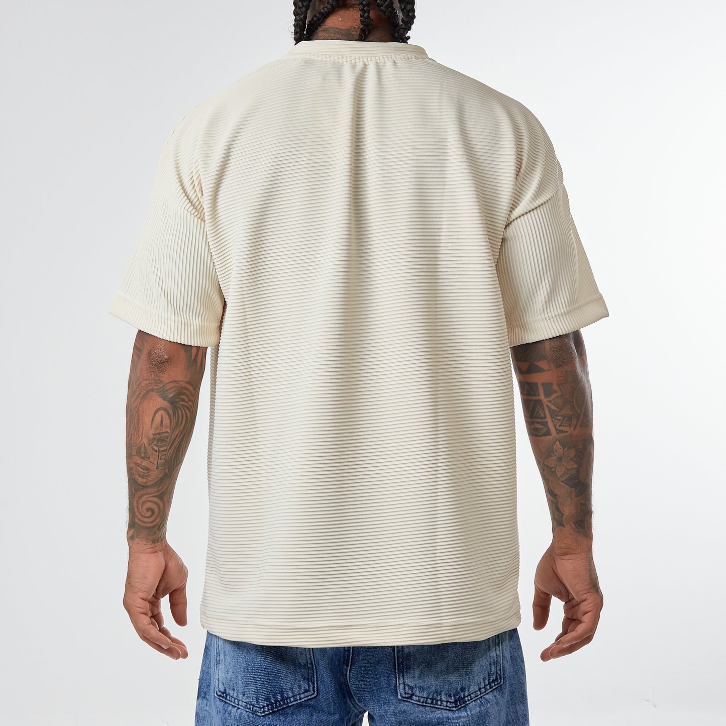 Camiseta nude Oversize textura rib