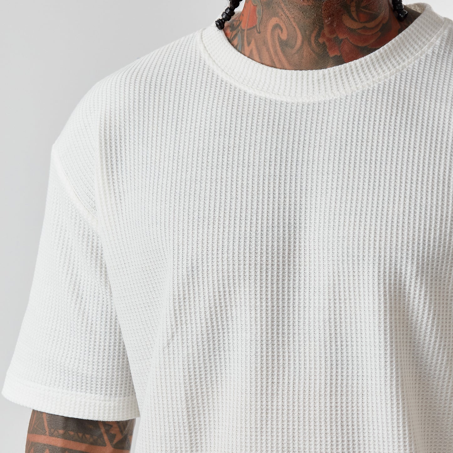 Camiseta Blanca Oversize textura galleta