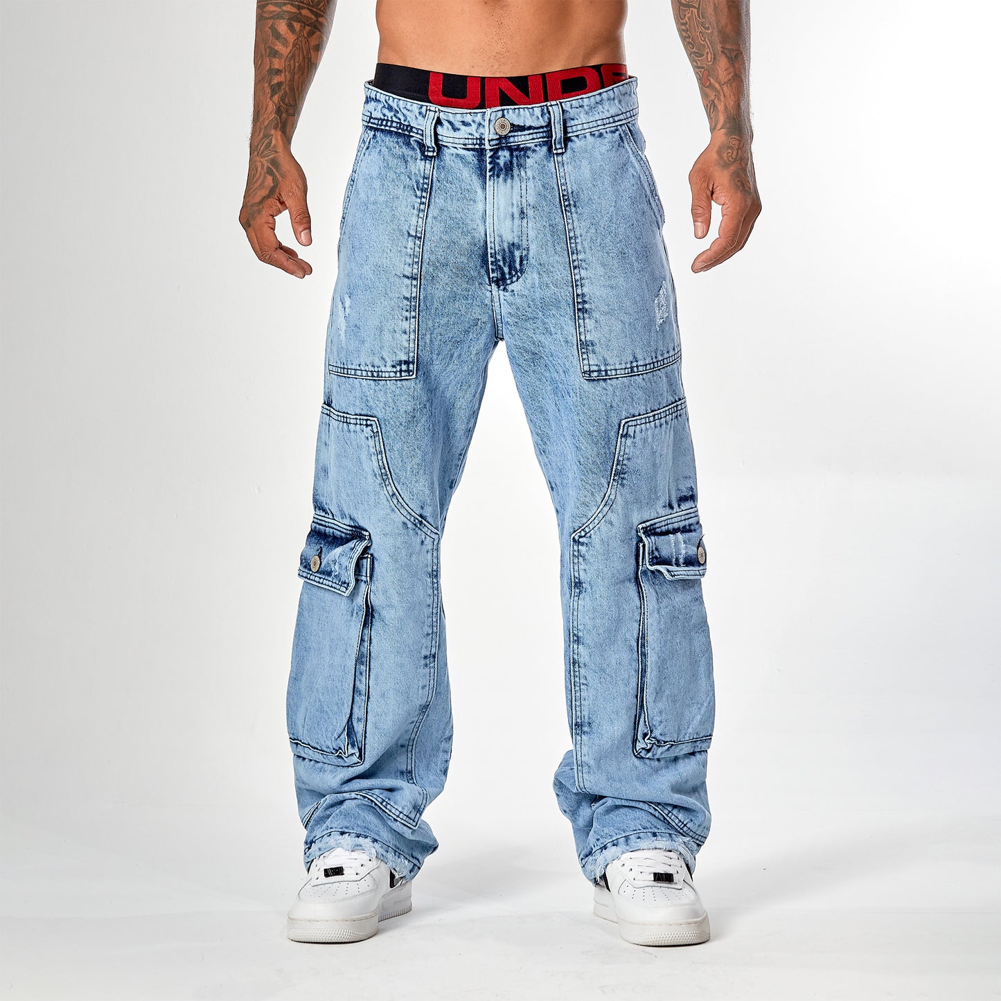 Jean cargo azul claro 352