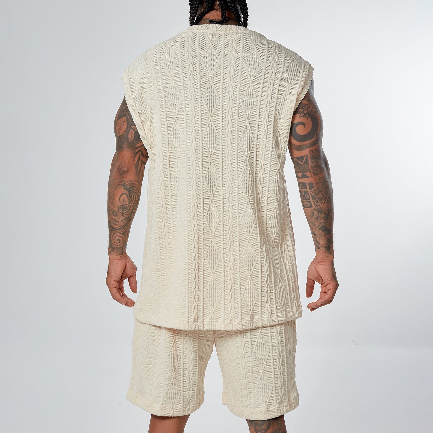 Set Diamont Franela Beige