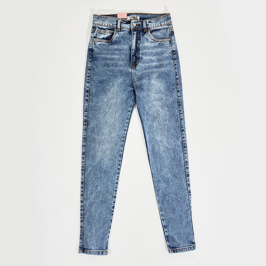 Jeans Dama Prelavado Liso Unk