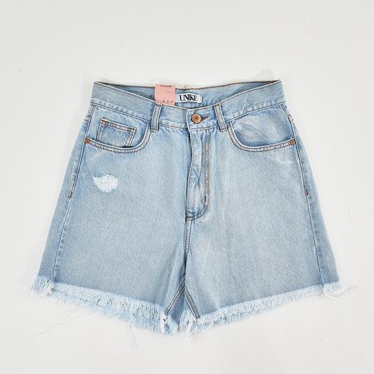 Bermuda dama flecos clara