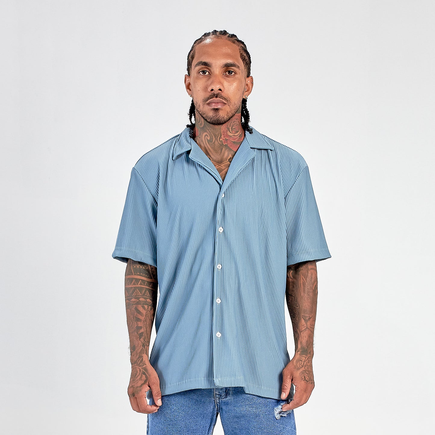 Camisa Rip Old money  Azul baby