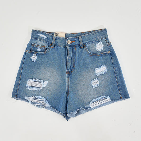 Short Azul Jeans Roto Unk