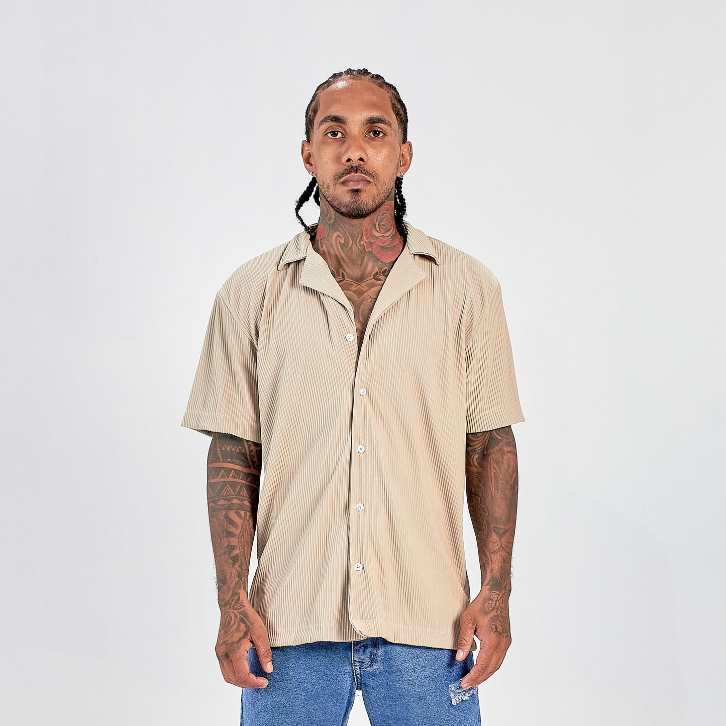 Camisa Rip Old money Beige