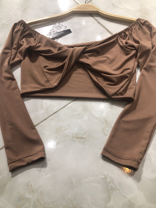 Crop top estraple cruzado