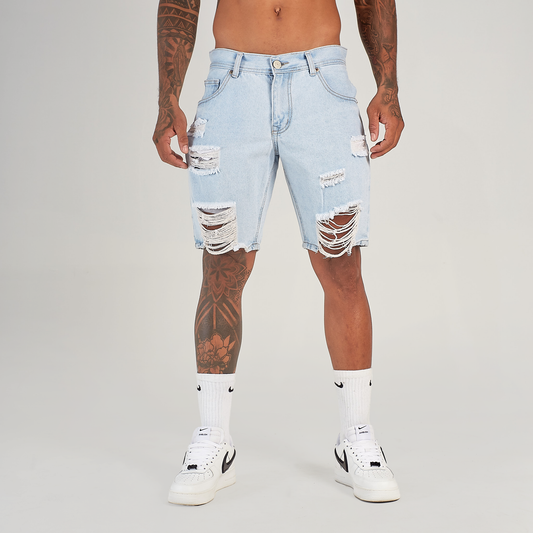 Bermuda Denim Lavado Claro Rota Unike