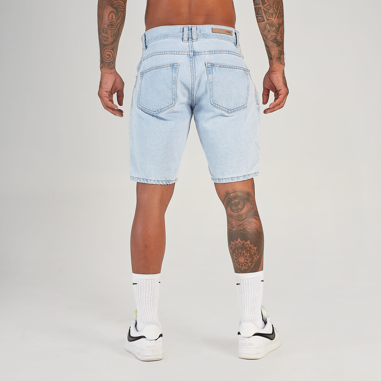 Bermuda Denim Lavado Claro Rota Unike