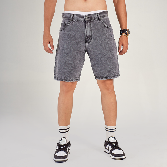 Bermuda Denim Gris Desgastada Unk