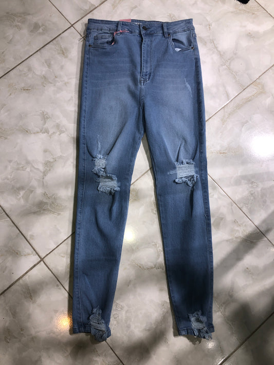 Jeans Dama Claro Roto 2  Unk