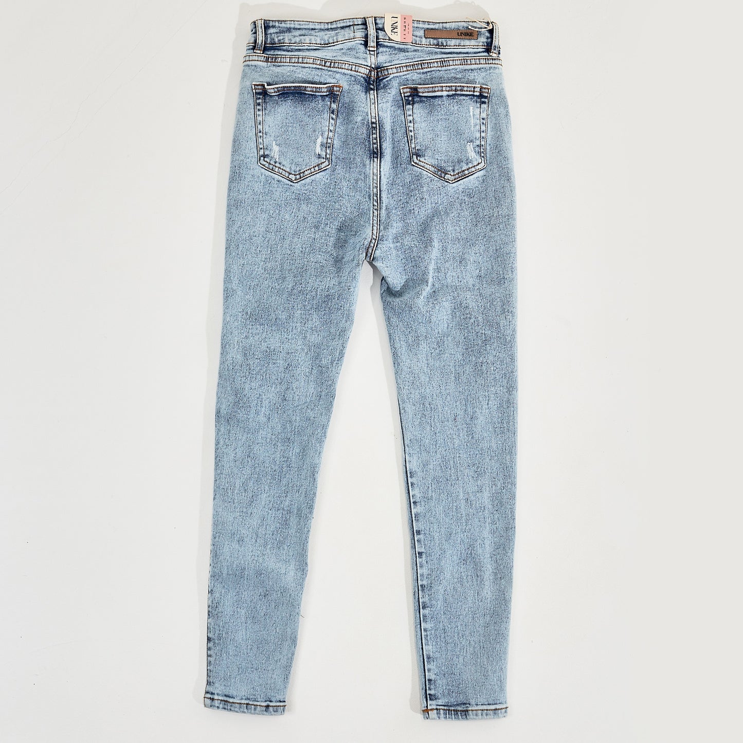 Jeans Dama Prelavado Claro Roto Unk