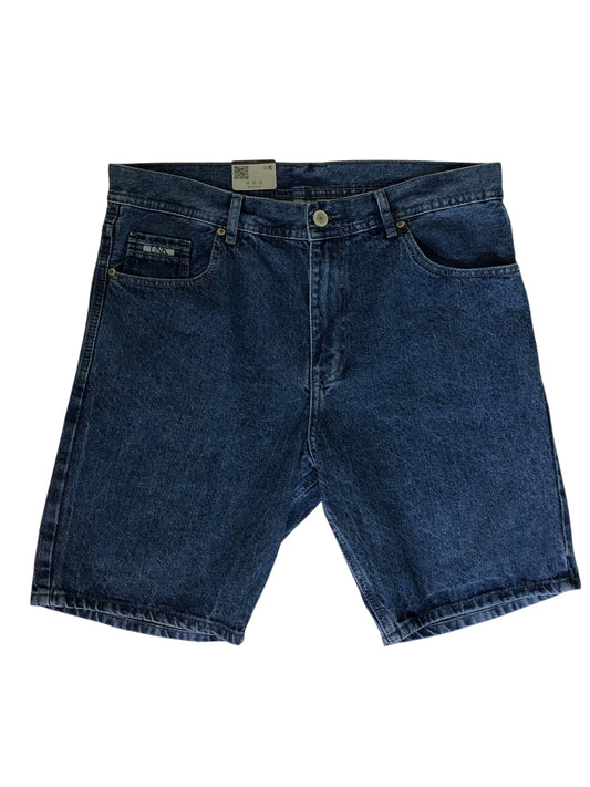 Bermuda Denim Rígida Azul Corte Clásico
