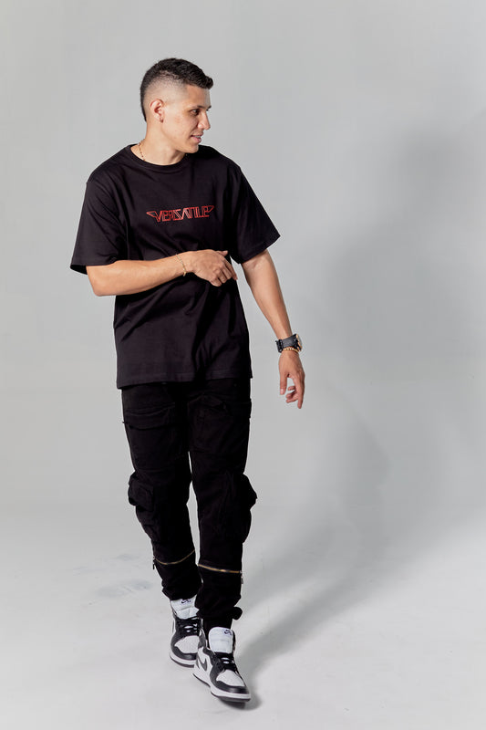 Camiseta oversized estampada ferrari gris cemento