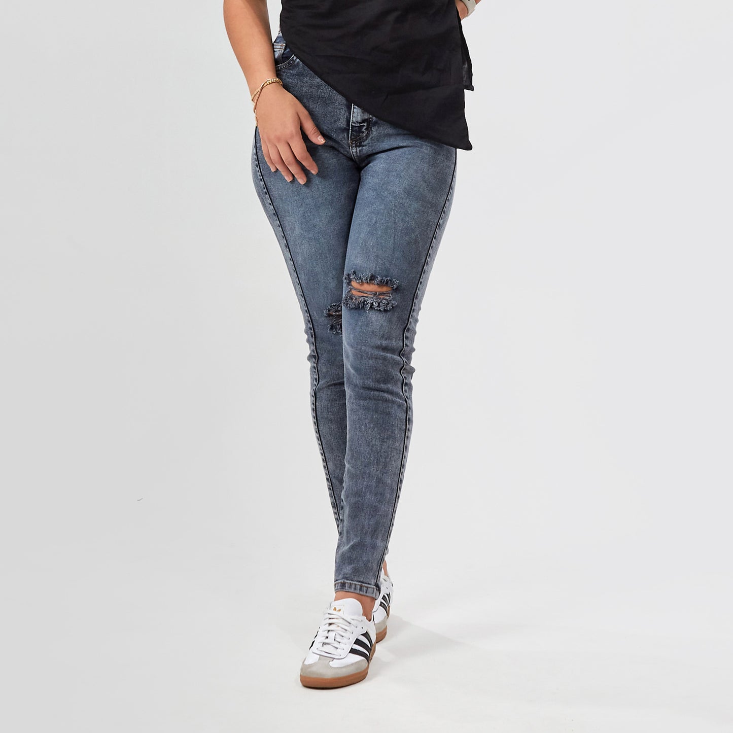 Jeans Dama Prelavado Oscuro Unko