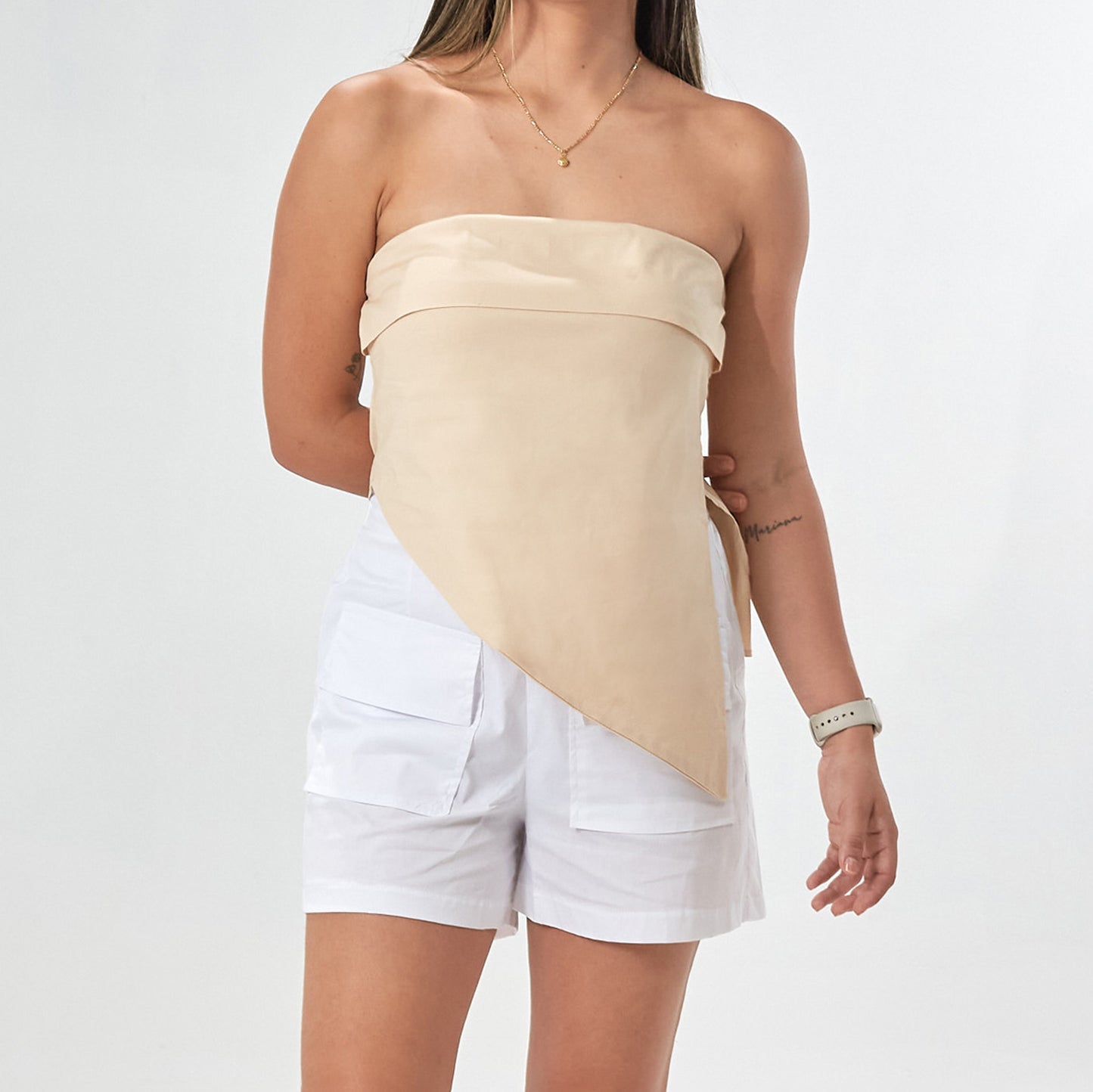 Blusa strapless