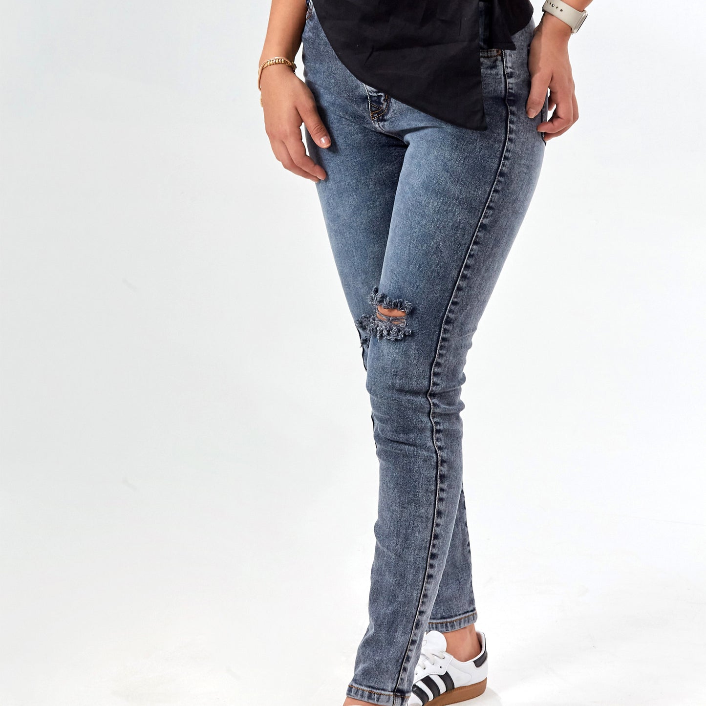 Jeans Dama Prelavado Oscuro Unko