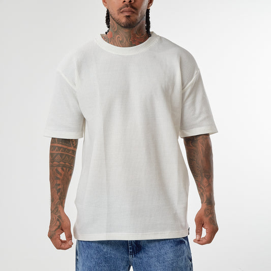 Camiseta Blanca Oversize textura galleta