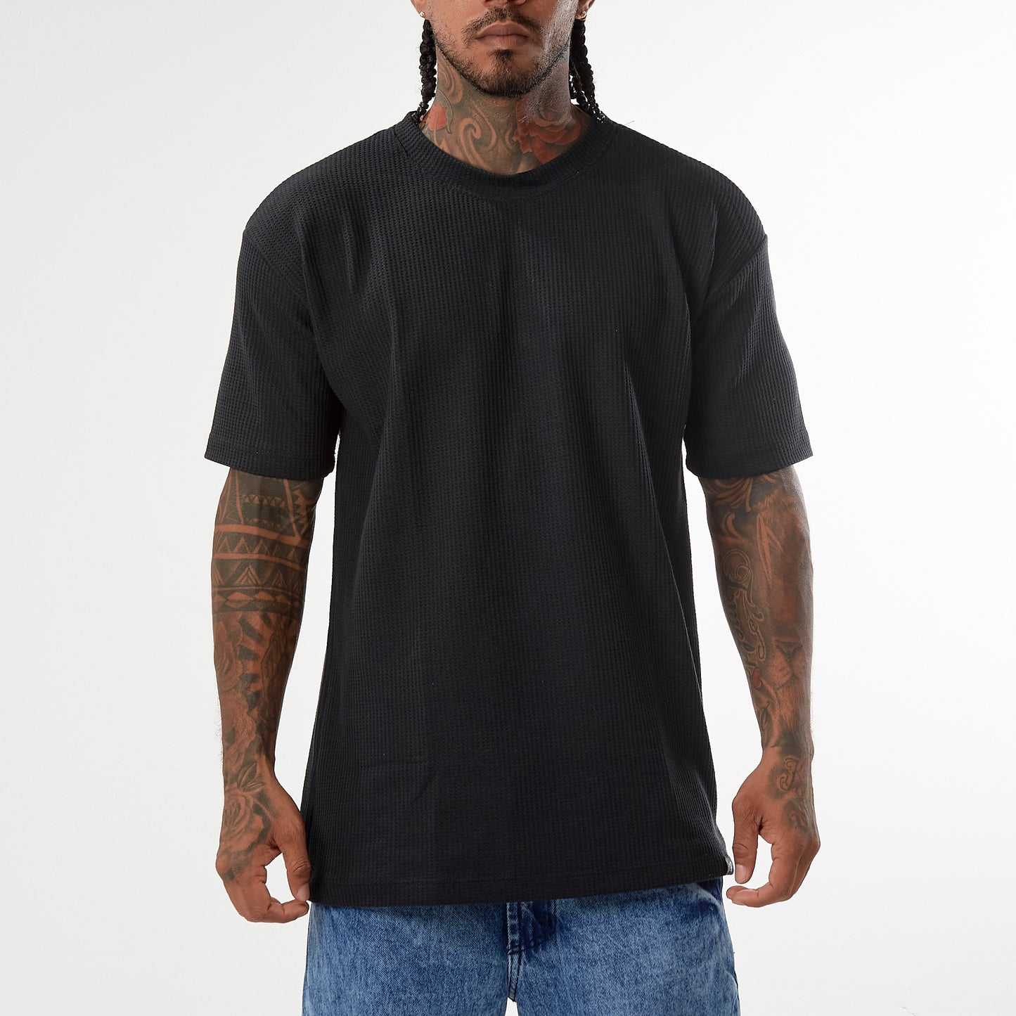 Camiseta tela galleta color negro