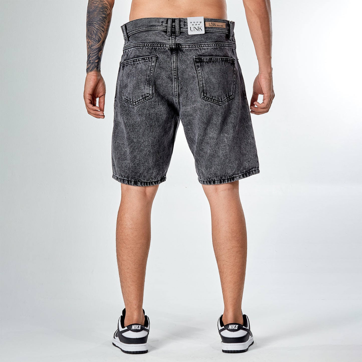 Bermuda denim negro envejecido 7112