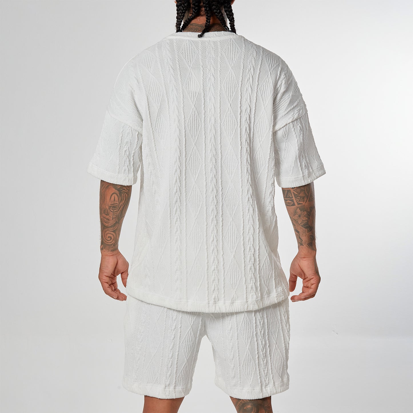 Set Diamont Camiseta Oversized Blanco