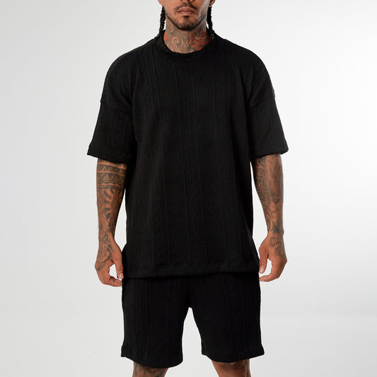 Set Diamont Camiseta Oversized Negro
