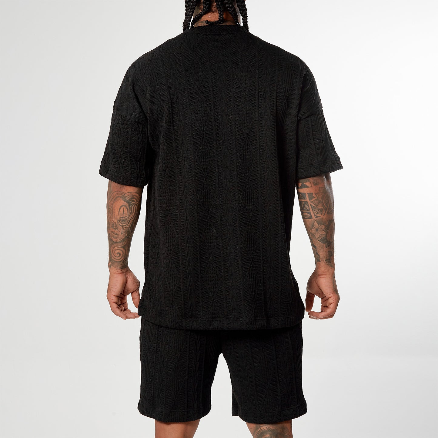 Set Diamont Camiseta Oversized Negro