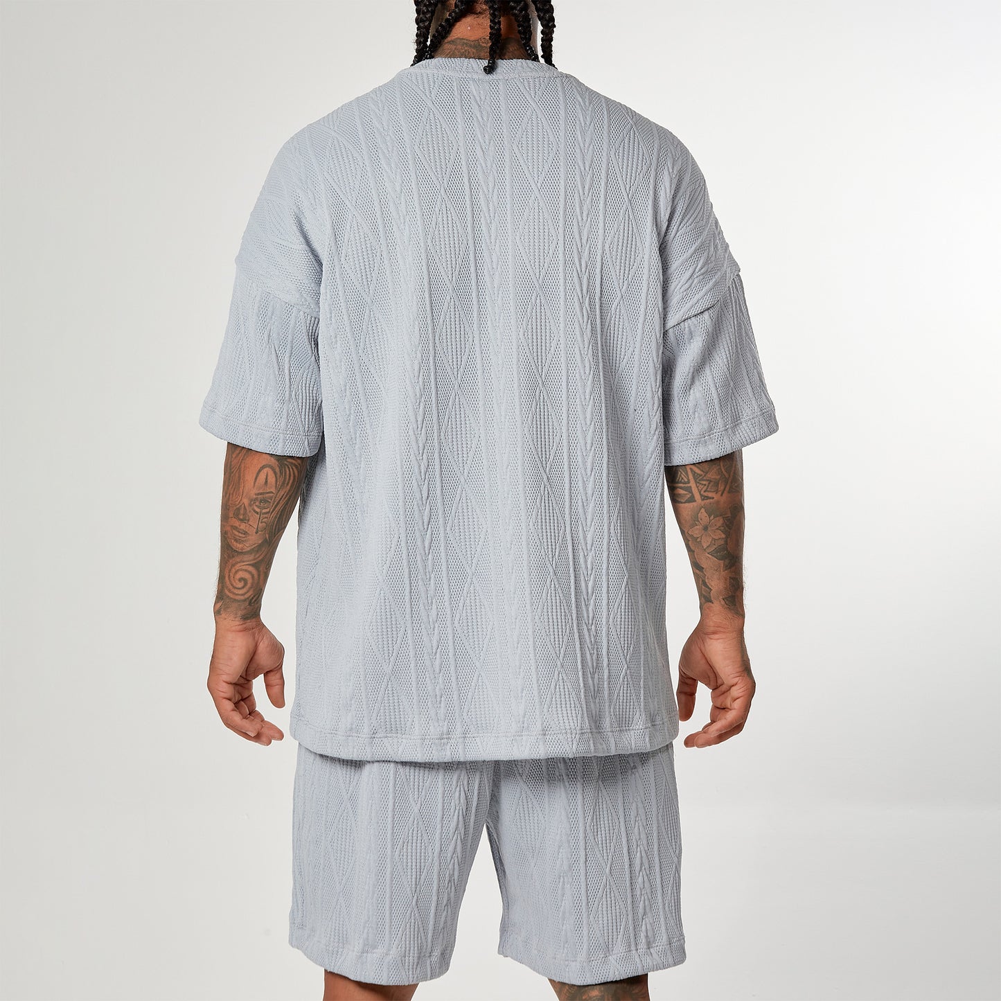 Set Diamont Camiseta Oversized Azul baby