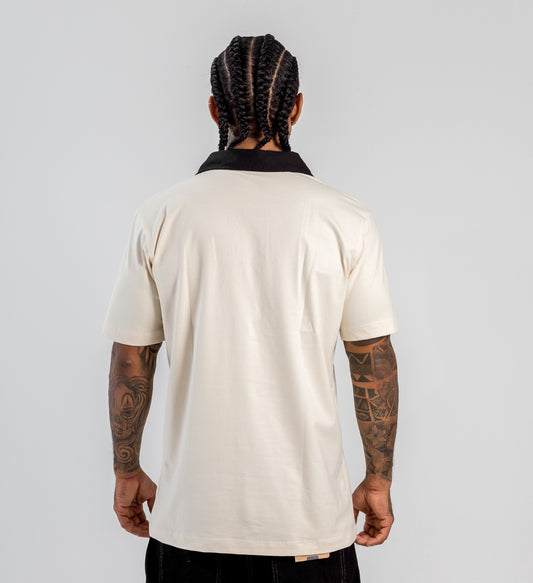 Camiseta polo natural beige