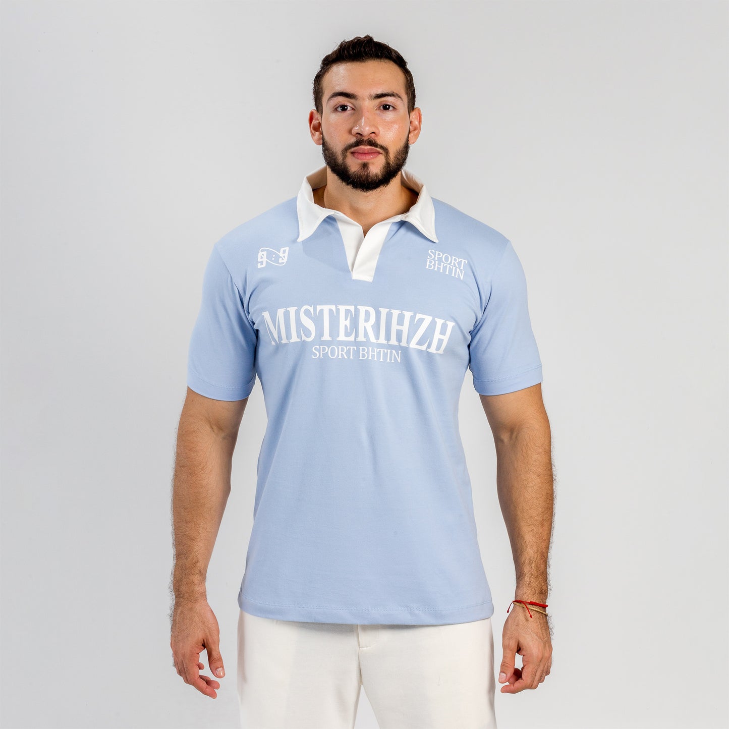 Camiseta polo mister azul