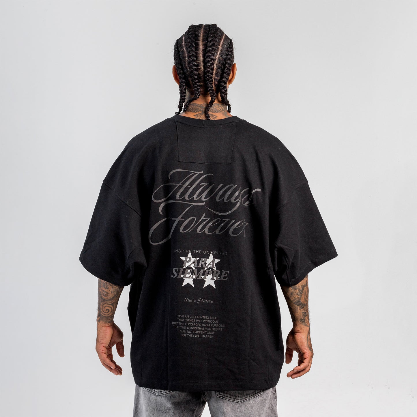 Overzise premium Negro